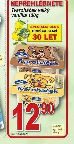 Lidl Tvaroháček velký vanilka nabídka