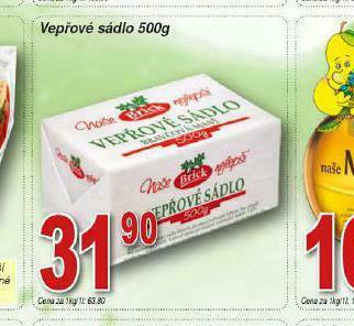 Lidl Vepřové sádlo nabídka