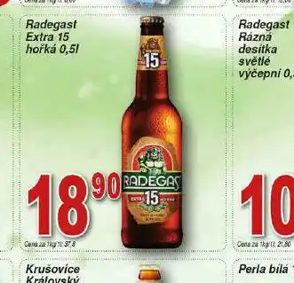 Lidl Pivo radegast extra hořká nabídka