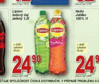 Lidl Lipton ledový čaj zelený nabídka