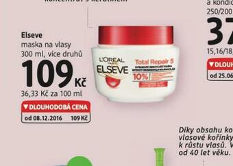 dm drogerie Elseve maska na vlasy nabídka