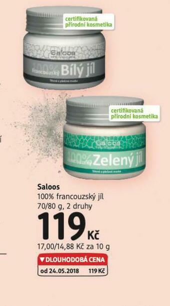 dm drogerie Saloos 100% francouzský jíl nabídka