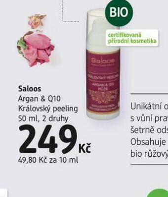 dm drogerie Saloos argan královský peeling nabídka