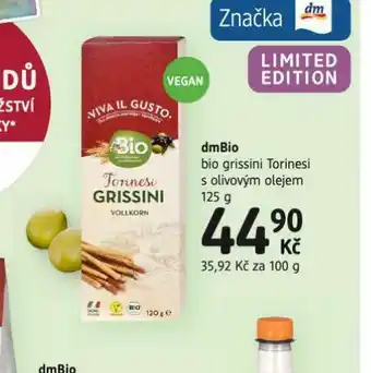 Bio grissini torinesi s olivovým olejem