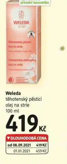 dm drogerie Weleda těhotenský pěstící olej na strie nabídka