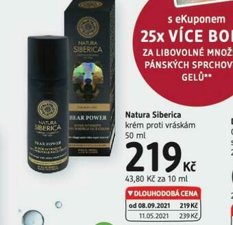 dm drogerie Natura siberica krém proti vráskám nabídka