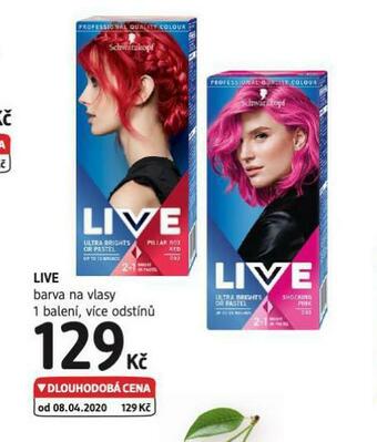 dm drogerie Live barva na vlasy nabídka