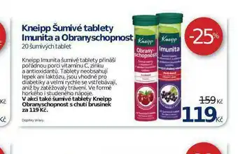 Benu Kneipp šumivé tablety imunita a obranyschopnost nabídka