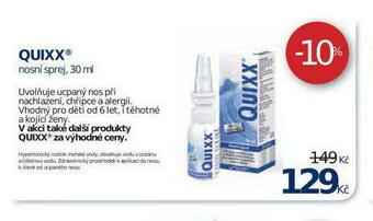 Benu Quixx nosní sprej nabídka