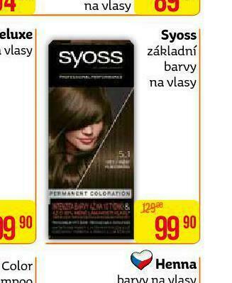 Teta Syoss základní barvy na vlasy nabídka