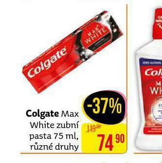 Teta Colgate max white zubní pasta nabídka