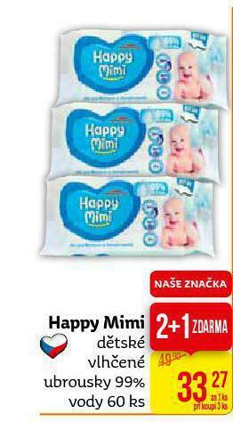 Teta Happy mimi dětské vlhčené ubrousky nabídka