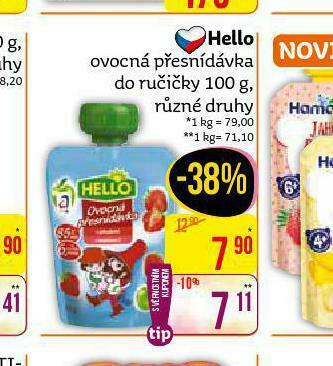 Teta Hello ovocná přesnídka do ručičky nabídka