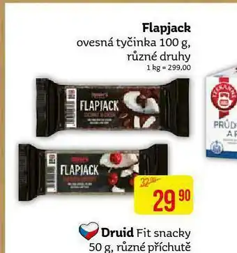 Teta Flapjack ovocná tyčinka nabídka