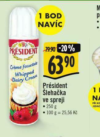 Jip Président šlehačka ve spreji nabídka
