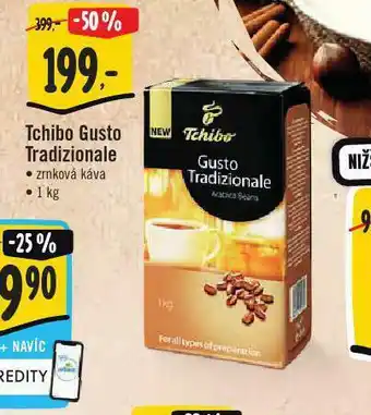 Jip Tchibo gusto tradizionale zrnková káva nabídka