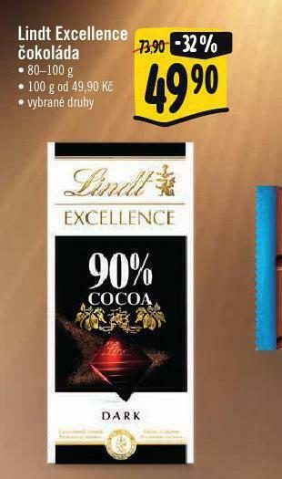 Albert Lindt excellence čokoláda nabídka