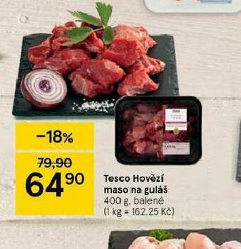 Tesco Hovězí maso na guláš nabídka