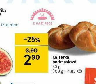 Tesco Kaiserka podmáslová nabídka