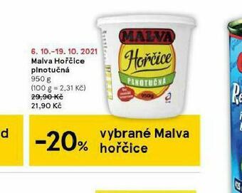 Tesco Malva hořčice plnotučná nabídka