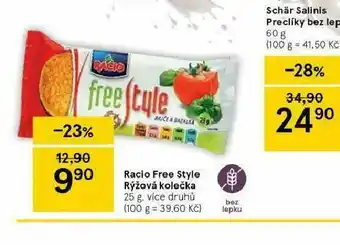 Tesco Racio free sdtyle rýžová kolečka bez lepku nabídka
