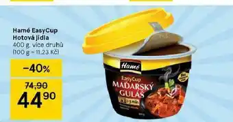 Tesco Hamé easycup hotová jídla nabídka