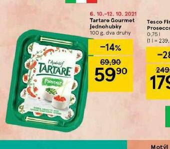 Tesco Tartare gourmet jednohubky nabídka