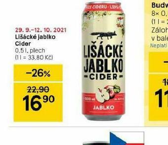 Tesco Lišácké jablko cider nabídka