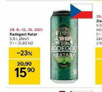 Tesco Pivo radegast ratar nabídka