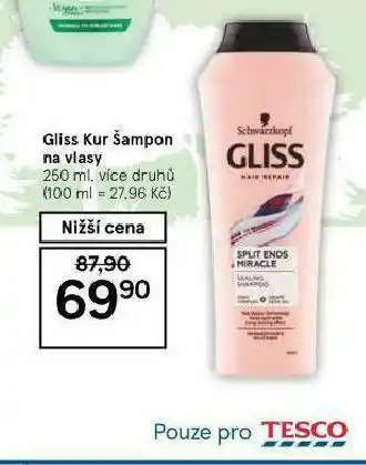 Tesco Gliis kur šampon nabídka