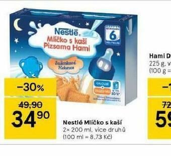 Tesco Nestlé mlíčko s kaší nabídka