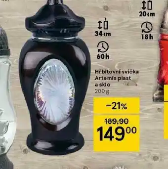Tesco Hřbitovní svíčka artemis plast a sklo nabídka