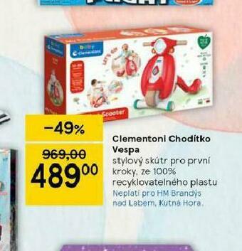Tesco Clementoni chodítko vespa nabídka