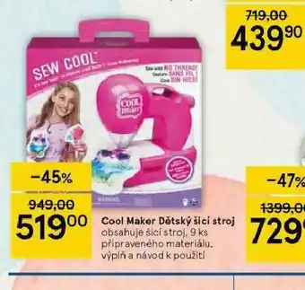 Cool maker dětský šicí stroj