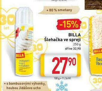 Billa Billa šlehačka ve spreji nabídka