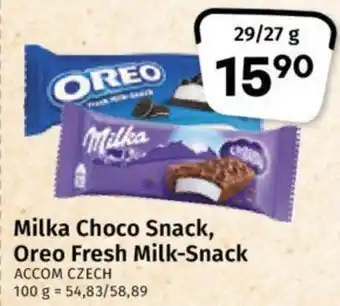 Coop Milka Choco Snack, Oreo Fresh Milk-Snack nabídka