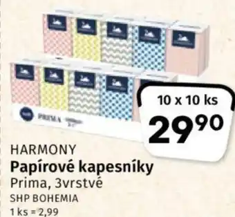 Coop HARMONY Papírové kapesníky nabídka