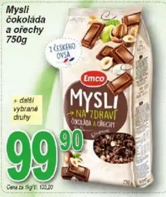 Hruška Mysli čokoláda a ořechy 750g nabídka