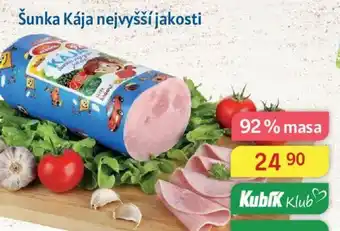 Kubík potraviny Šunka Kája nejvyšší jakosti nabídka
