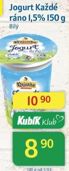 Kubík potraviny Jogurt Každé ráno 1,5% 150 g nabídka