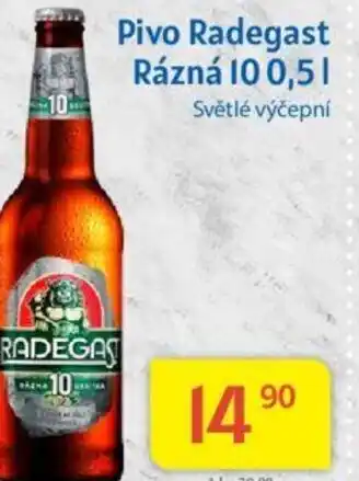 Kubík potraviny Pivo Radegast Rázná 10 0,5 L nabídka