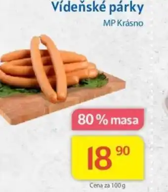 Kubík potraviny Vídeňské párky nabídka