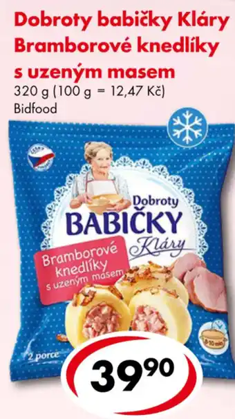 CBA Dobroty babičky Kláry Bramborové knedlíky s uzeným masem nabídka