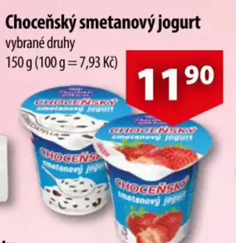 CBA Choceňský smetanový jogurt nabídka