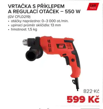 Auto Kelly VRTAČKA S PŘÍKLEPEM A REGULACÍ OTÁČEK – 550 W nabídka