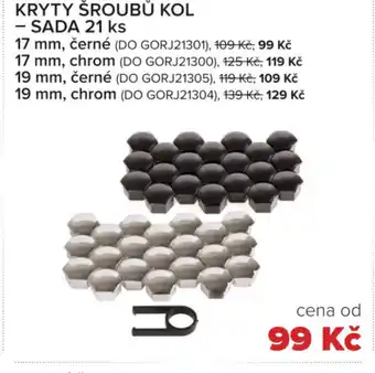 Auto Kelly KRYTY ŠROUBŮ KOL - SADA 21 ks nabídka