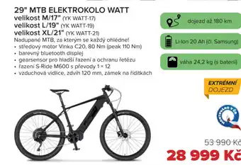 Auto Kelly 29" MTB ELEKTROKOLO WATT nabídka