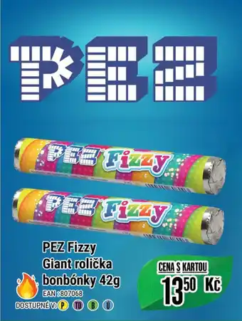 Tamda Foods PEZ Fizzy Giant rolička bonbónky 42g nabídka