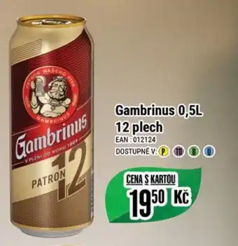 Tamda Foods Gambrinus 0,5L 12 plech nabídka