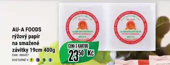 Tamda Foods AU-A FOODS rýžový papír na smažené závitky 19cm 400g nabídka